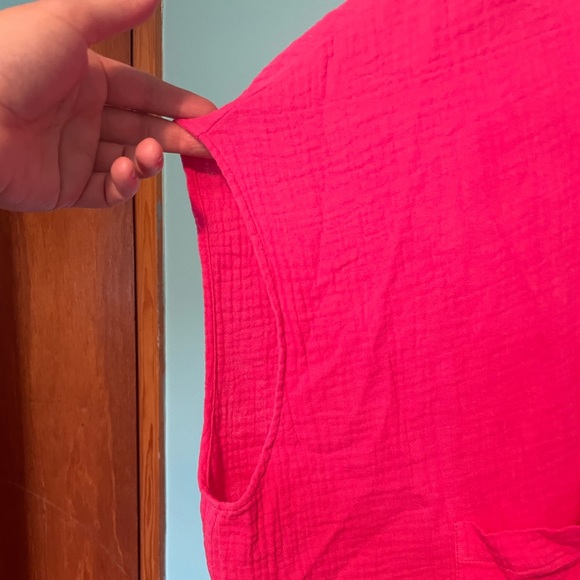 Red sky hot pink square romper - Picture 2 of 6